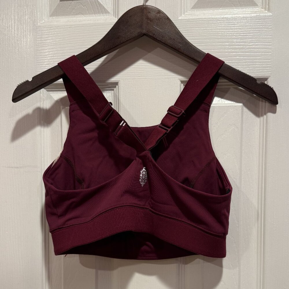 Free People Yoga Bra Medium Burgandy